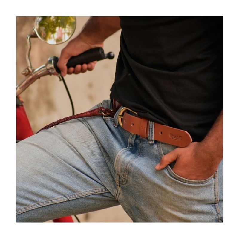 Trip Machine Classic Belt Vintage Tan Medium (32 - 34) In An Era Of Fa