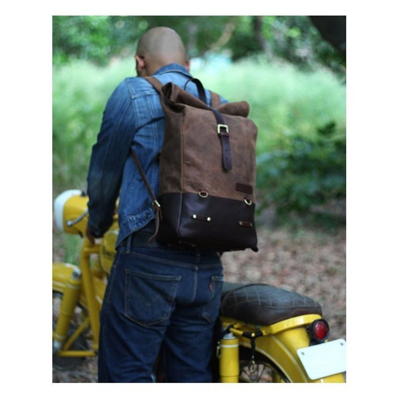 Ryggsäck/sidoväska Trip Machine Backpack/Saddlebag tobaksbrun