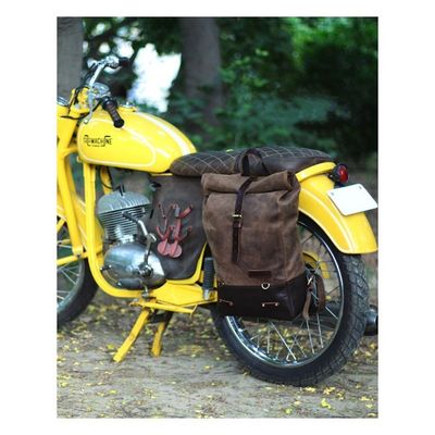Ryggsäck/sidoväska Trip Machine Backpack/Saddlebag tobaksbrun