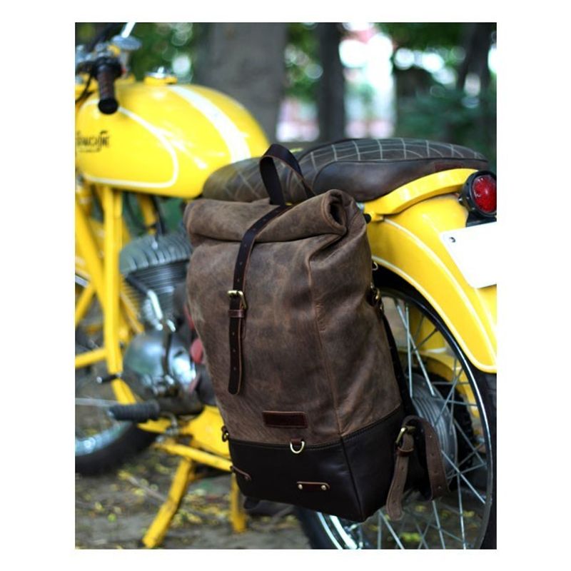 Ryggsäck/sidoväska Trip Machine Backpack/Saddlebag tobaksbrun