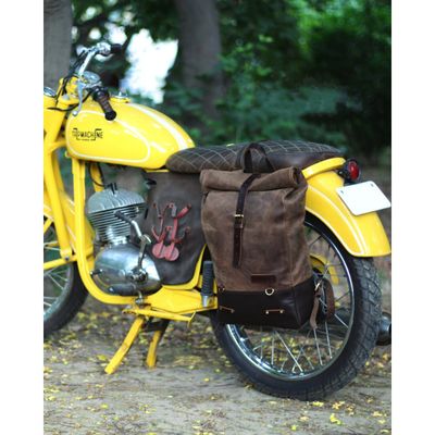 Ryggsäck/sidoväska Trip Machine Backpack/Saddlebag tobaksbrun