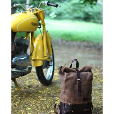 Ryggsäck/sidoväska Trip Machine Backpack/Saddlebag tobaksbrun