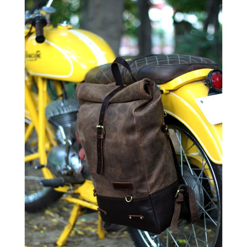 Ryggsäck/sidoväska Trip Machine Backpack/Saddlebag tobaksbrun