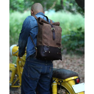Ryggsäck/sidoväska Trip Machine Backpack/Saddlebag tobaksbrun
