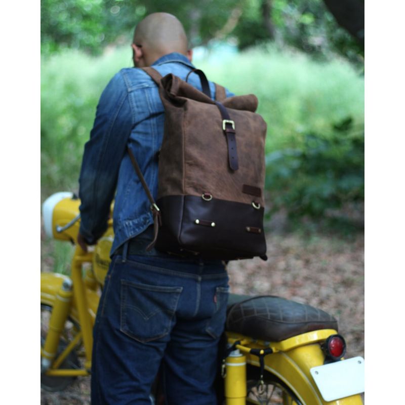 Ryggsäck/sidoväska Trip Machine Backpack/Saddlebag tobaksbrun