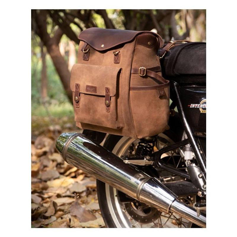 Trip Machine, Outlander Saddlebag. Tobacco Brown Universal The Handcra