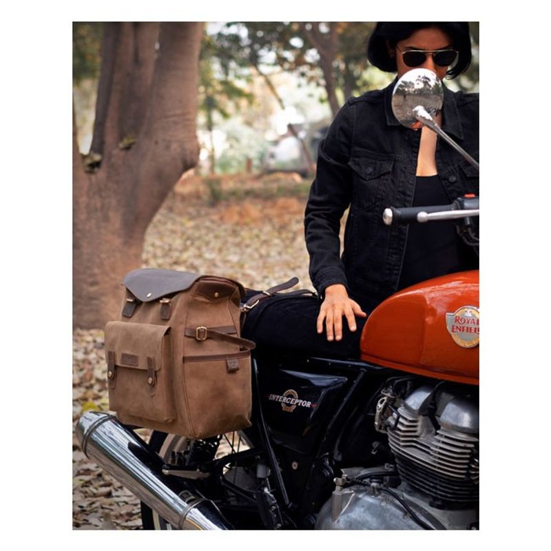 Trip Machine, Outlander Saddlebag. Tobacco Brown Universal The Handcra