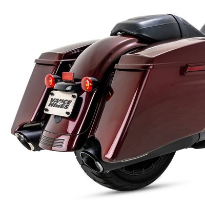 Slip-on ljuddämpare Vance & Hines Twin Slash 4" rund svart FLT/Touring 17-25