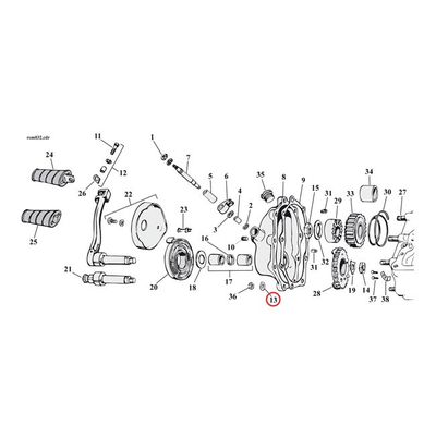 Bricka MCS 11/32 11/16 1/16 Amongst others all Twin Cam m.fl.