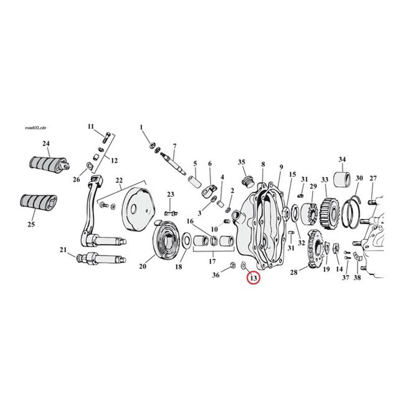 Bricka MCS 11/32 11/16 1/16 Amongst others all Twin Cam m.fl.
