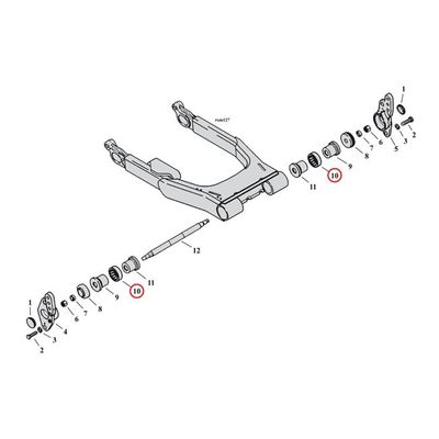 Svinggaffellager All Balls FLT/Touring 02-26 (2-pack)