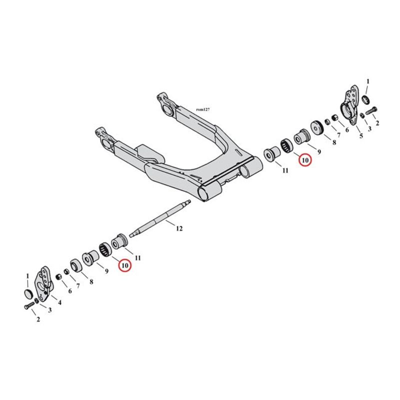 Svinggaffellager All Balls FLT/Touring 02-26 (2-pack)