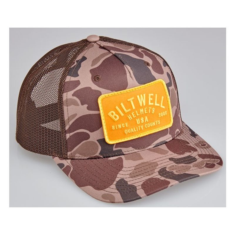 Biltwell Bark snap back cap brown camo