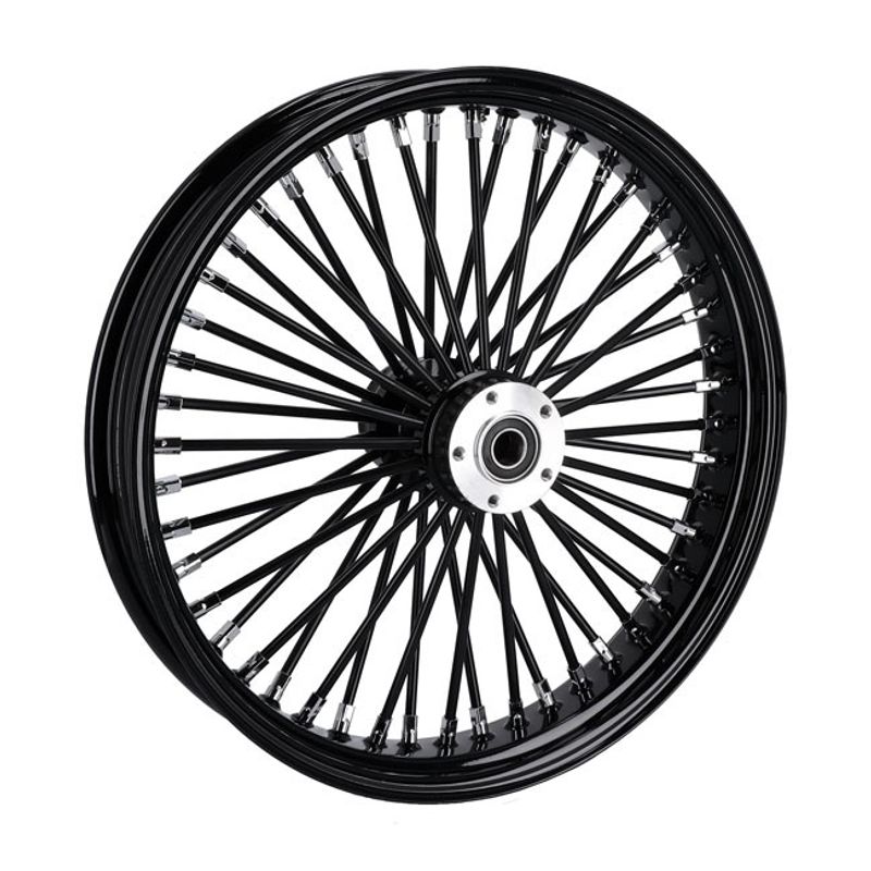 Framhjul MCS radial 48 tjocka ekrar 3.50x21 dubbla skivor svart FLT/Touring 00-07