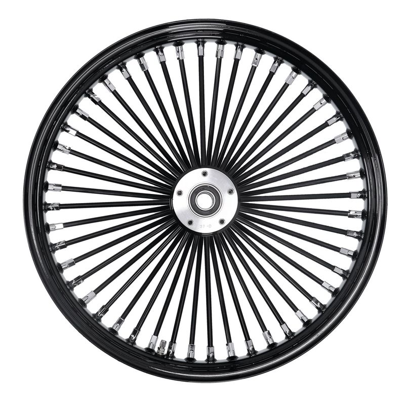 Framhjul MCS radial 48 tjocka ekrar 3.50x21 dubbla skivor svart FLT/Touring 00-07