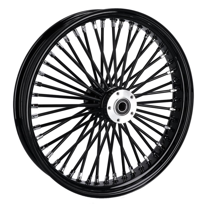 Framhjul MCS radial 48 tjocka ekrar 3.50x21 dubbla skivor svart FLT/Touring 00-07