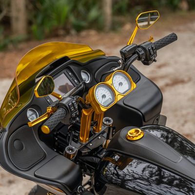 Risers Arlen Ness Method 10 Glides guld FLTRX 107 15-23