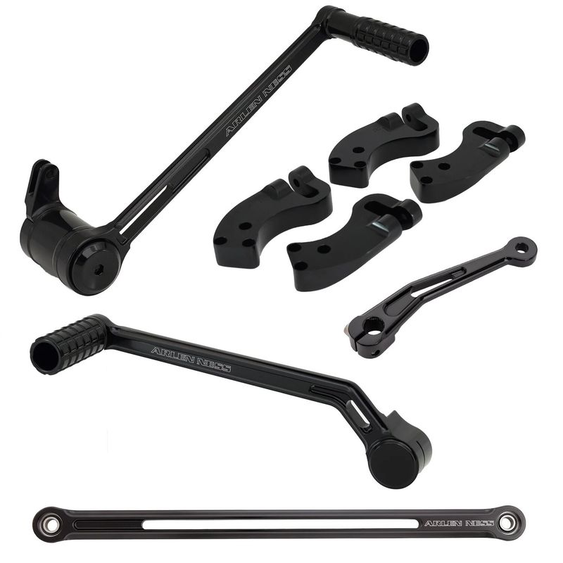 Fotreglage Arlen Ness 3" förlängd svart FLT/Touring with Ness