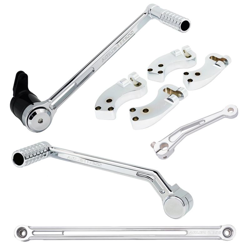 Fotreglage Arlen Ness 3" förlängd krom FLT/Touring with Ness
