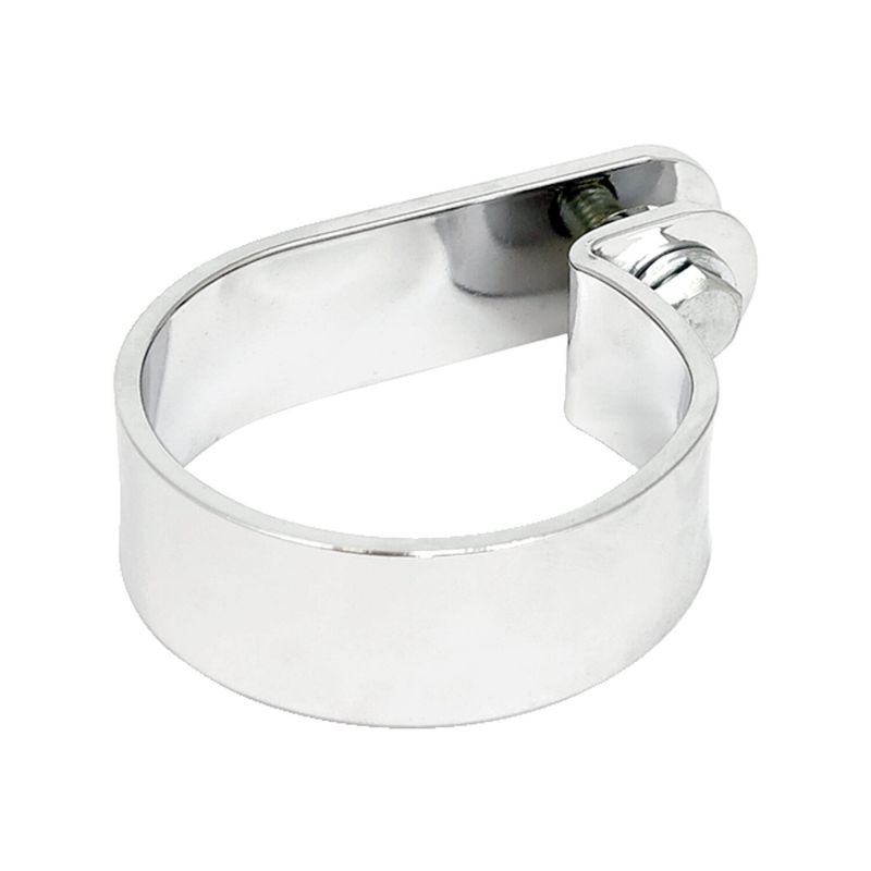 Ljuddämpare Paughco P-clamp 2-1/2" krom kort universal