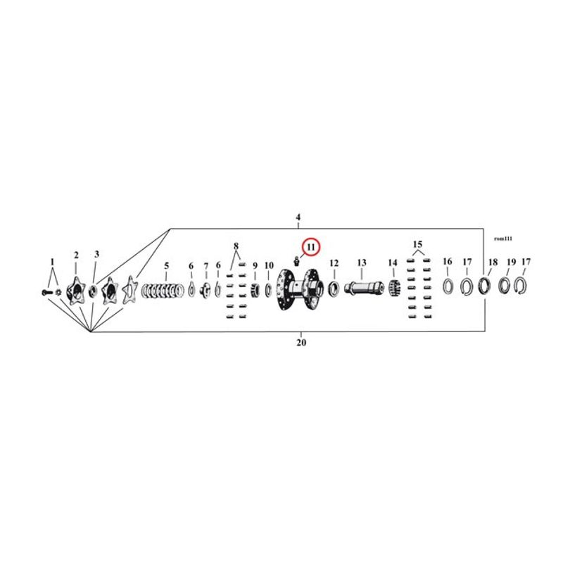 Nippel fett MCS 5/16-32 förzinkad 1936-1984 H-D (10-pack)