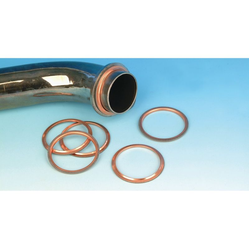 Avgaspackningar James Gaskets 65834-68-A rund koppar Shovel 66-84 (10-pack)