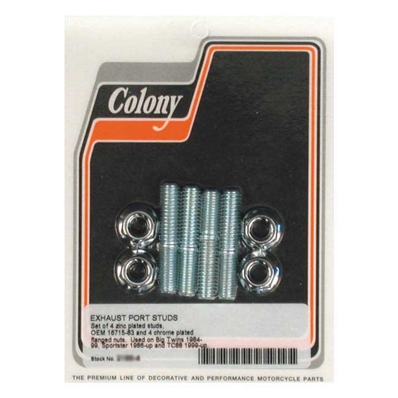 Muttersats pinnbult avgasport Colony Big Twin 84-26