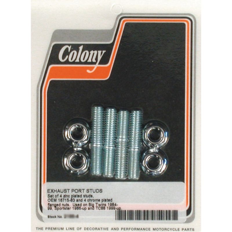 Muttersats pinnbult avgasport Colony Big Twin 84-26