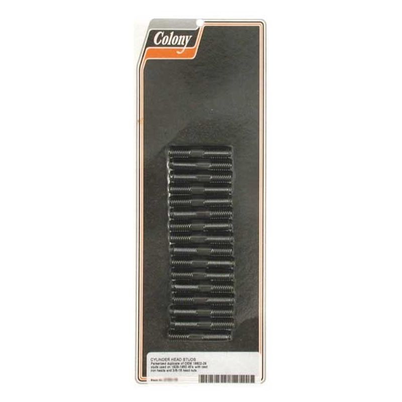 Pinnbultssats topplock Colony 45" 45" Flathead with cast iron (16-pack)
