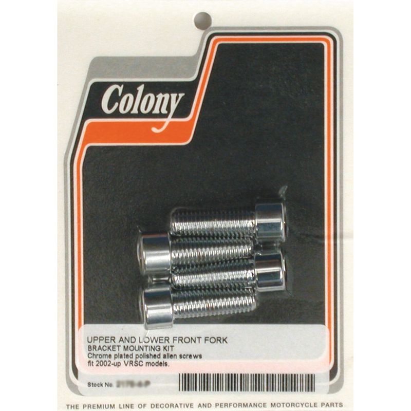 Monteringssats fäste fram Colony V-Rod 02-17 polerad
