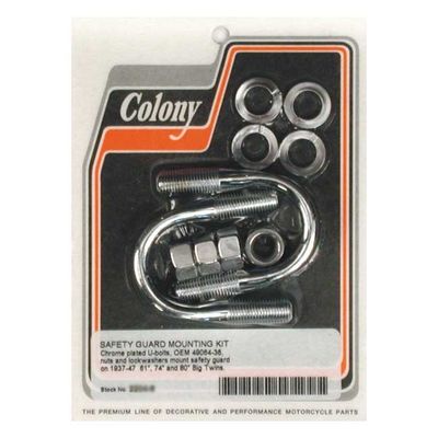 Monteringssats Colony U-bolt krom 61", 74", 80" OHV & Flathead
