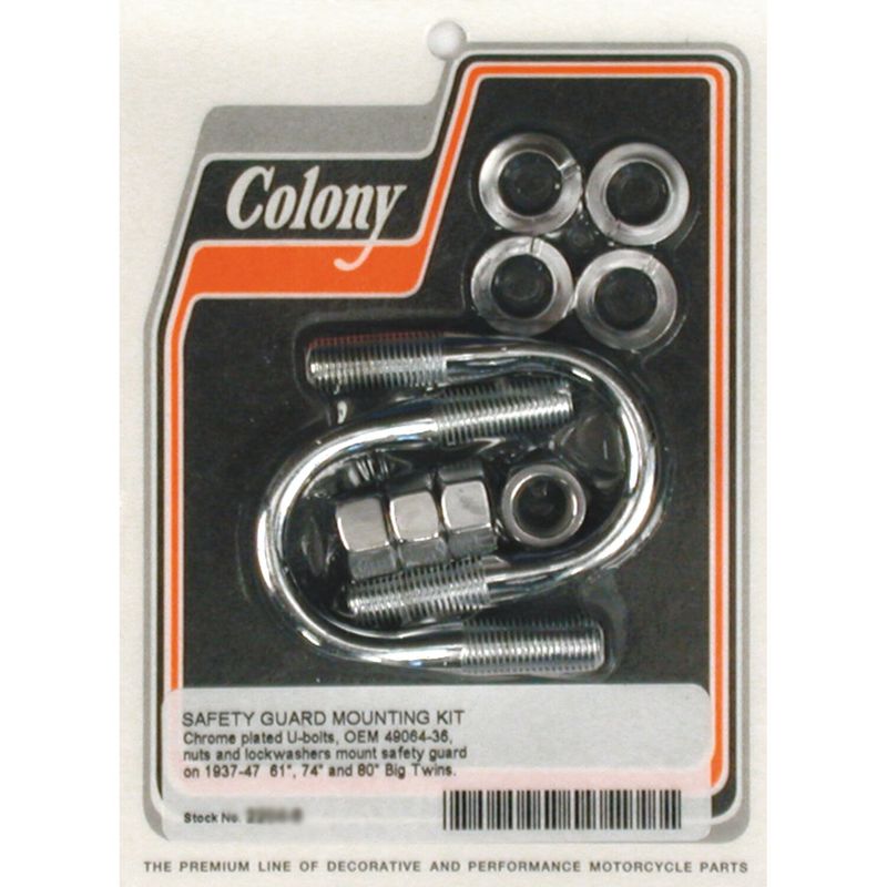 Monteringssats Colony U-bolt krom 61", 74", 80" OHV & Flathead