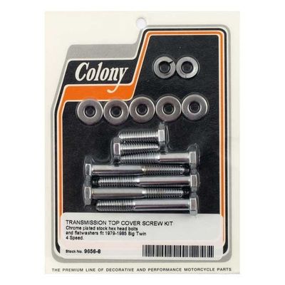 Skruvsats lock Colony 4-speed Big Twin 79-85 krom