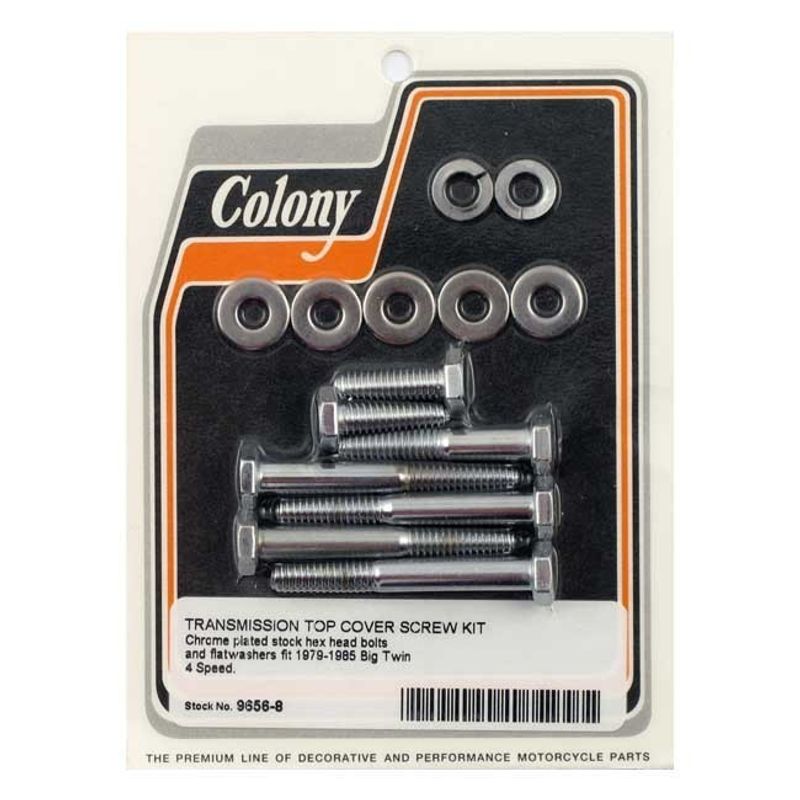 Skruvsats lock Colony 4-speed Big Twin 79-85 krom