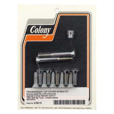 Skruvsats lock Colony krom Big Twin 50-53