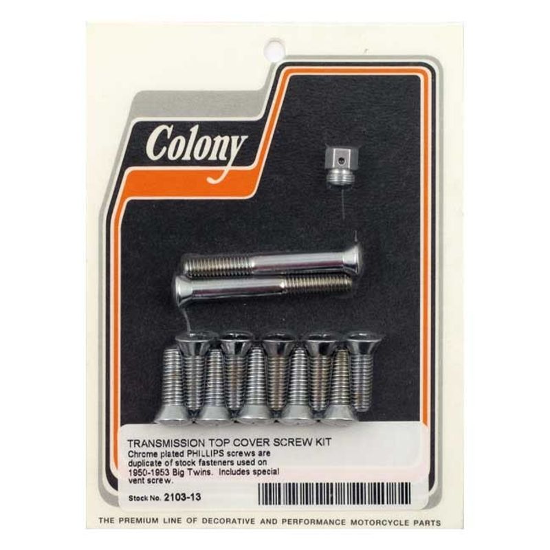 Skruvsats lock Colony krom Big Twin 50-53
