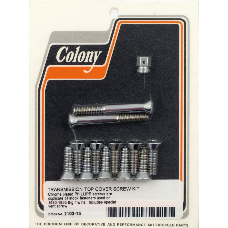 Skruvsats lock Colony krom Big Twin 50-53