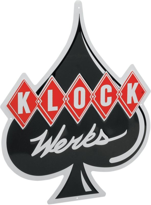 Skylt aluminium Klock Werks logotyp