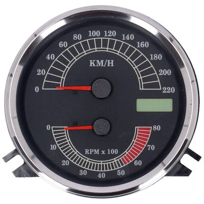 Hastighetsmätare och varvräknare MCS FL svart elektronisk Softail 00-03