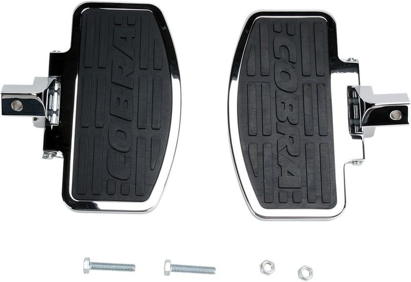 Fotplatta Cobra krom Honda 97-03