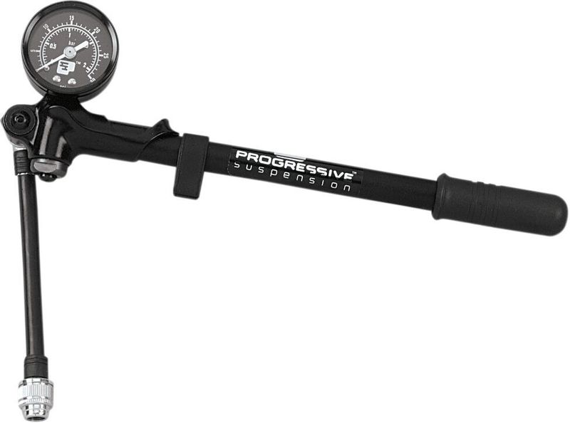Luftpump stötdämpare Progressive Suspension med mätare 30 psi/2.1 bar universal