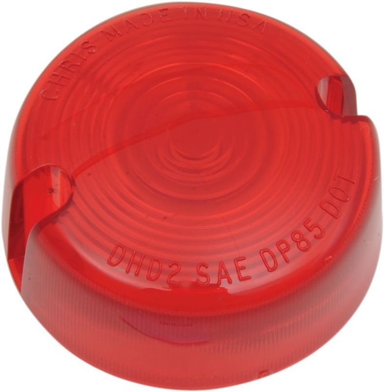 Glas blinkers Chris Products Bullet FX 3" röd XL Sportster, FXR, FXST, Dyna