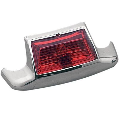 Lampa skärmspets bak Drag Specialties röd krom Touring 83-95