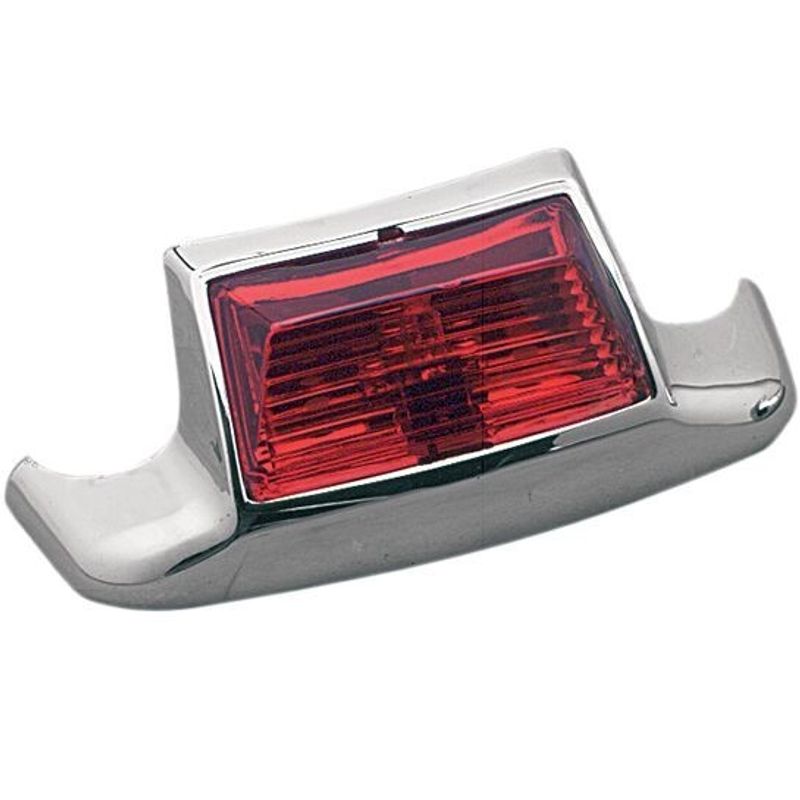 Lampa skärmspets bak Drag Specialties röd krom Touring 83-95