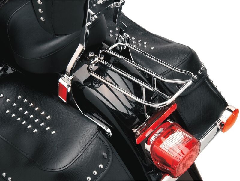 Pakethållare skärm Drag Specialties krom Softail 87-05