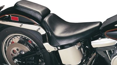 Solosadel Le Pera Bare Bones Gel slät svart Softail 85-99