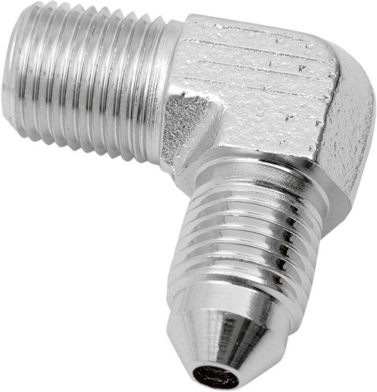 Nippel bromsslang Drag Specialties AN-3X1/8 90 krom stål