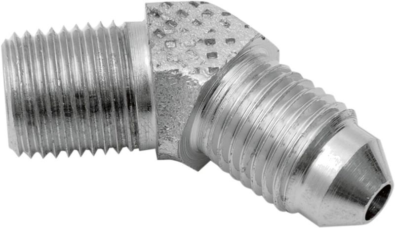 Nippel bromsslang Drag Specialties AN-3X1/8 45 krom stål