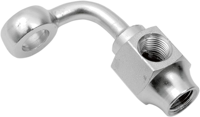 Banjokoppling Drag Specialties 90 3/8 1/8 krom stål kort