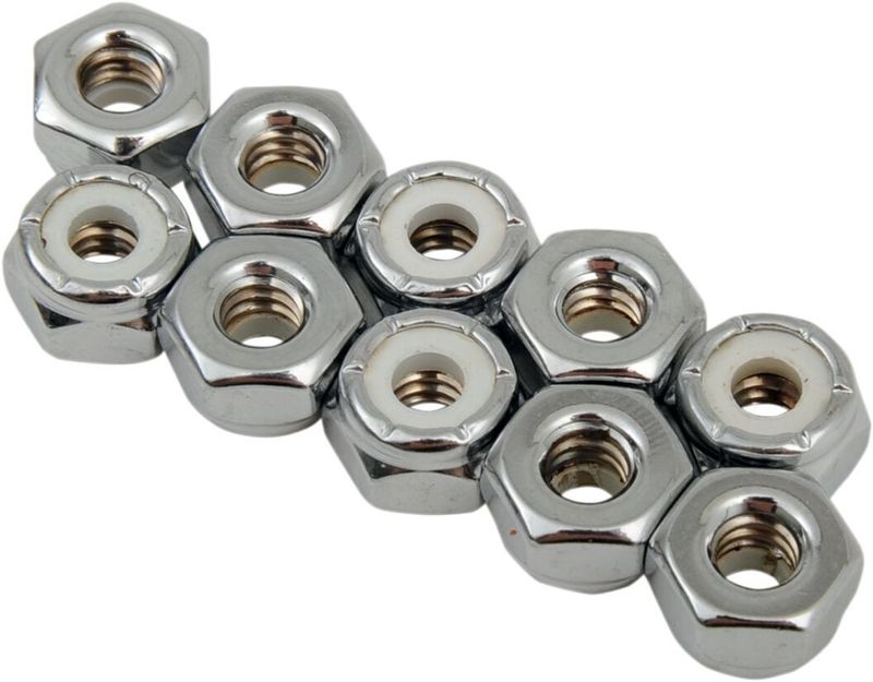 Muttrar insats Drag Specialties 10-24 nylon krom (10-pack)